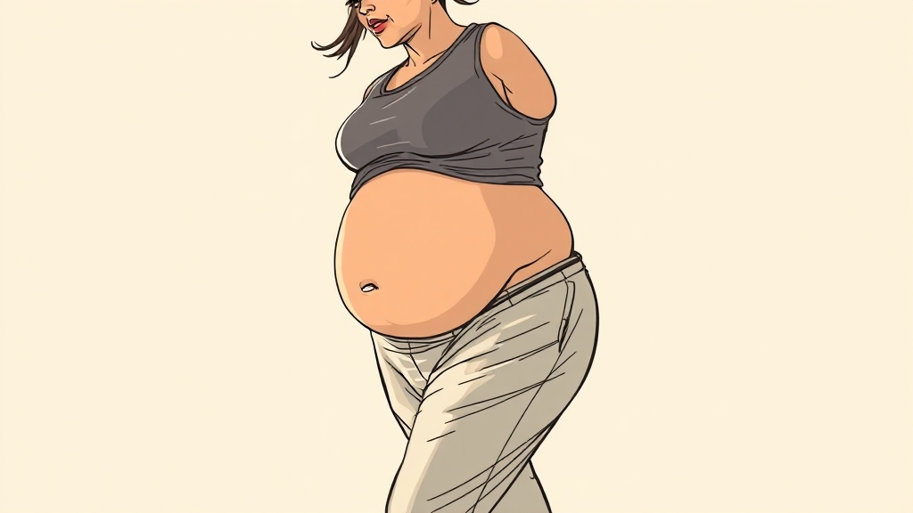 복부 비만, 왜 위험할까? (illustration 스타일)