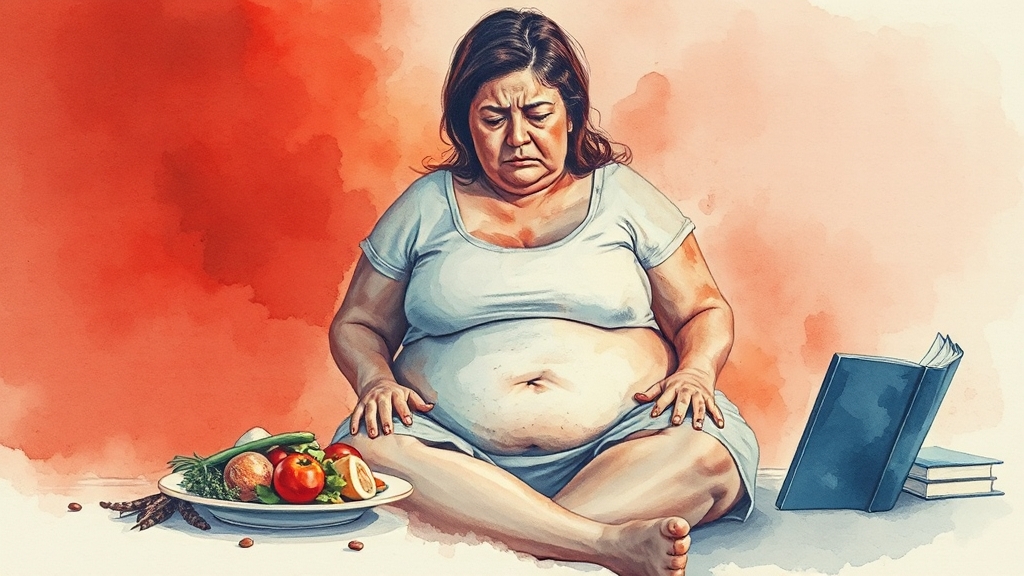 다이어트, 실패 원인과 해결책 (watercolor 스타일)
