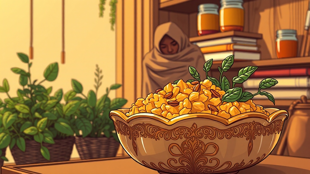 단호박 리조또 매력 (illustration 스타일)