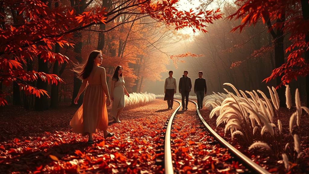 가을 절경 만끽하기 (realistic 스타일)