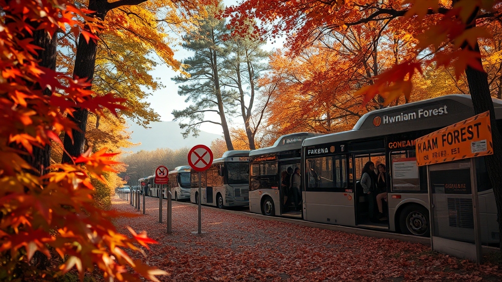 화담숲 가는 길 (realistic 스타일)