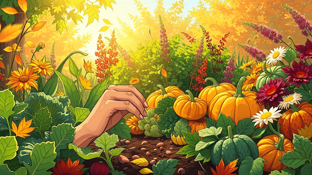 풍성한 가을 텃밭을 기대하며 (illustration 스타일)