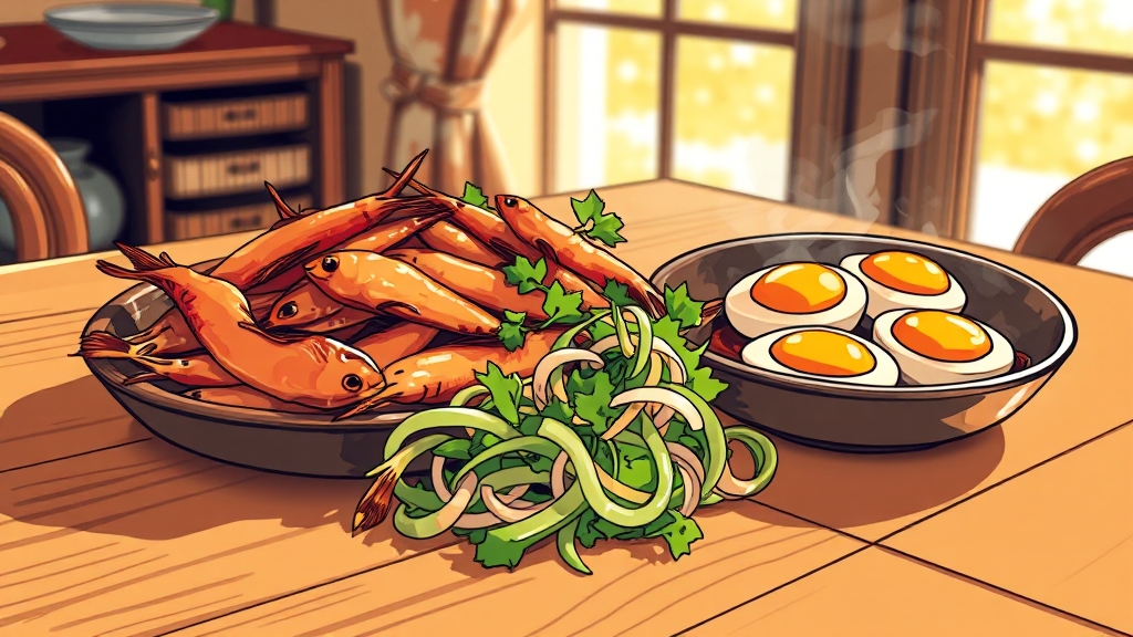 간단 밑반찬 레시피 (illustration 스타일)