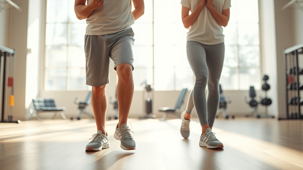 오다리 교정 후 관리 및 재활 (realistic 스타일)