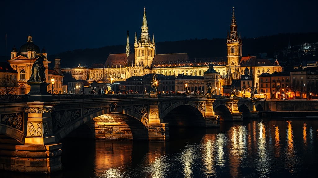 프라하 야경 투어 (realistic 스타일)