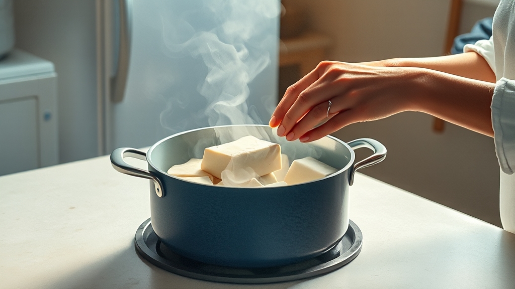 두부 부드러움, 온도에 달렸어요! (watercolor 스타일)