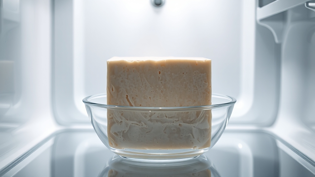 두부 보관, 신선함 유지 비법 (realistic 스타일)