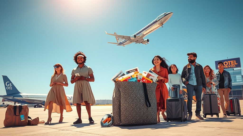 GS 홈쇼핑 여행 장점과 특징 (realistic 스타일)