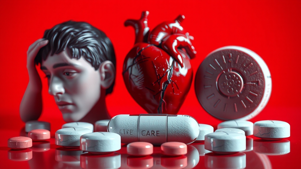 비아그라 부작용 및 대처법 (realistic 스타일)