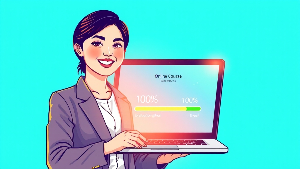 온라인 강의, 어떻게 수료할까? (illustration 스타일)