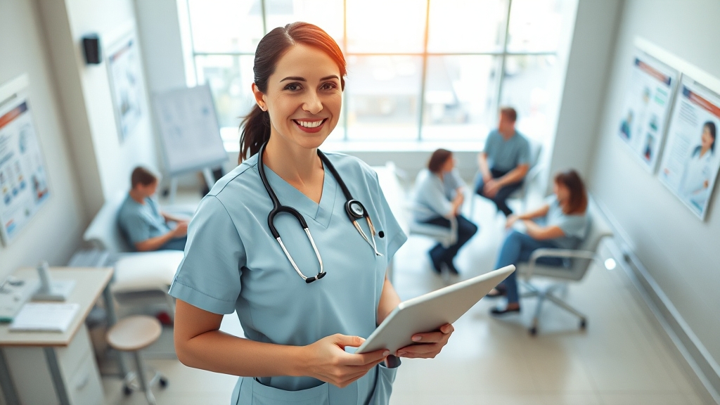 간호간병, 이제 사이버연수원과 함께! (realistic 스타일)