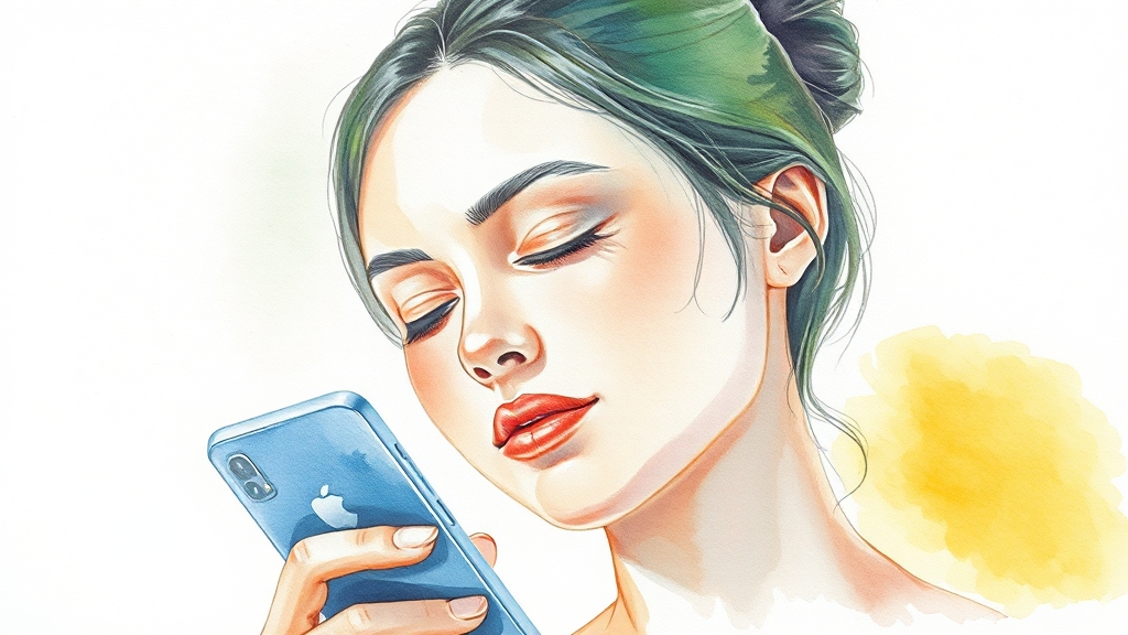 눈 피로 유발 습관 (watercolor 스타일)