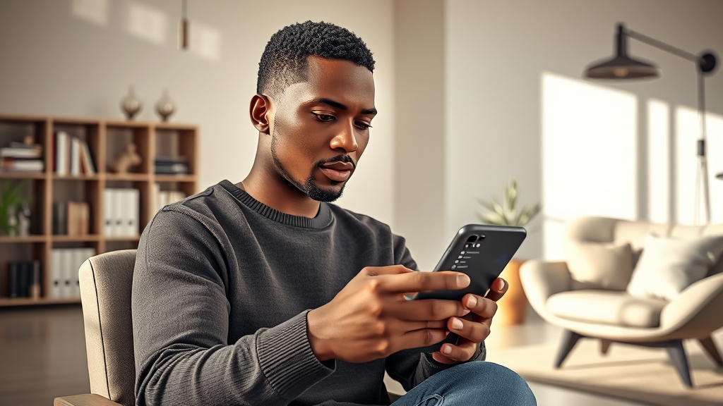 스마트폰 화면 설정 (realistic 스타일)