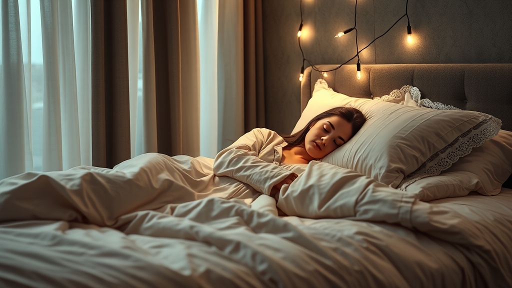 수면의 질을 높이는 습관 (realistic 스타일)