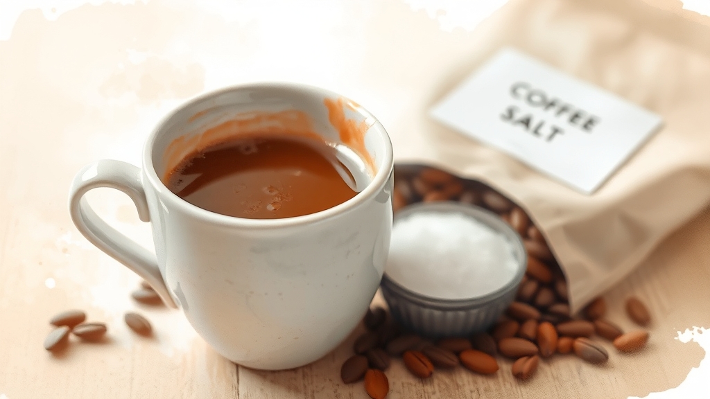 초간단! 믹스커피 소금 레시피 (watercolor 스타일)