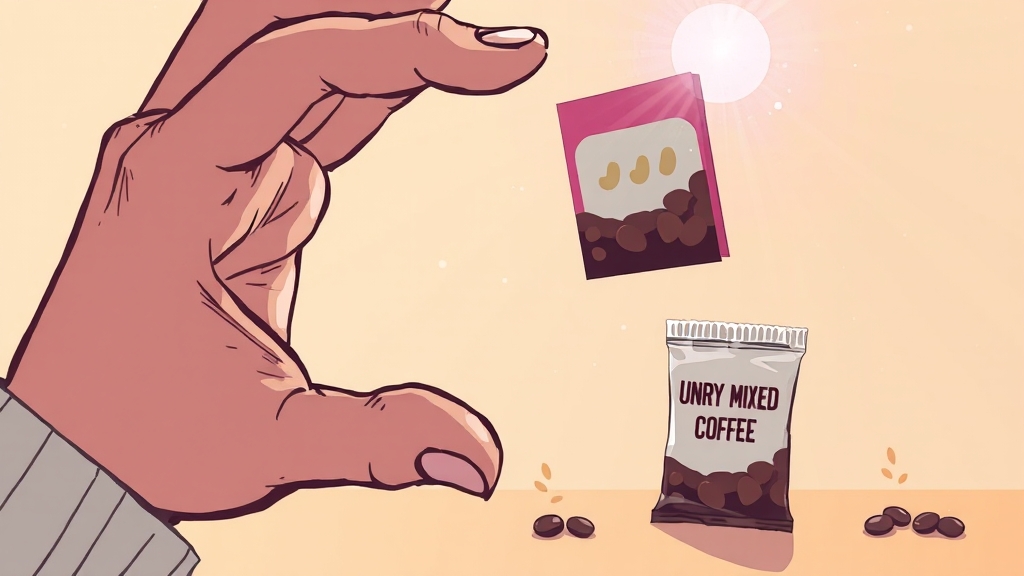 믹스커피 끊기, 쉽지 않지만… (illustration 스타일)