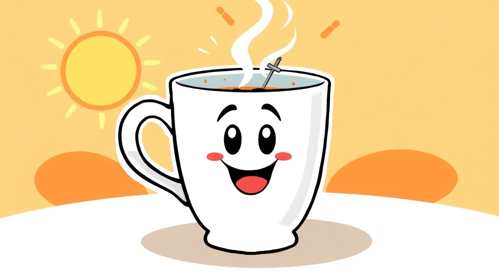 믹스커피, 소금과 함께 즐겨보세요! (cartoon 스타일)