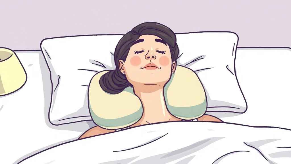 거북목, 일자목에 좋은 베개 (cartoon 스타일)