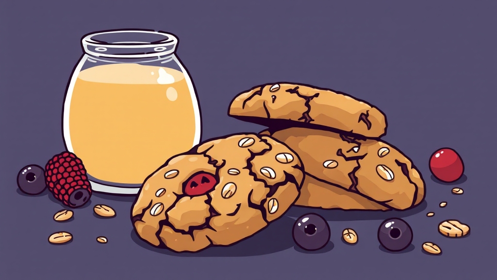 건강 간식의 시작 (illustration 스타일)