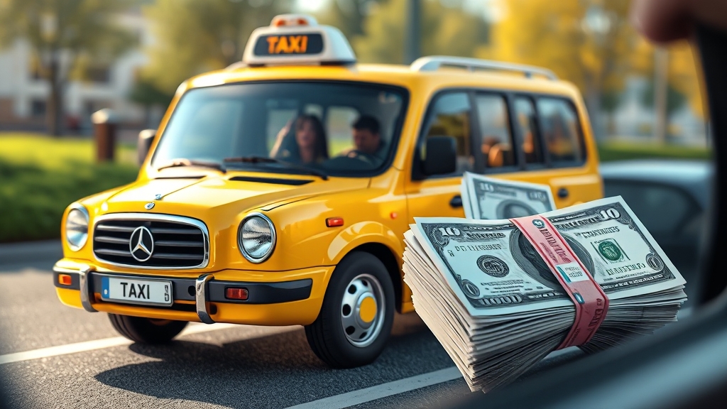 교통비 지급 기준 및 계산 (realistic 스타일)