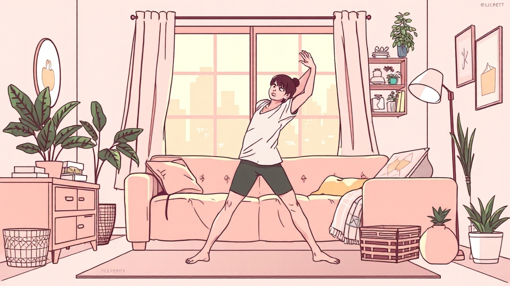 홈트레이닝 시작 가이드 (illustration 스타일)