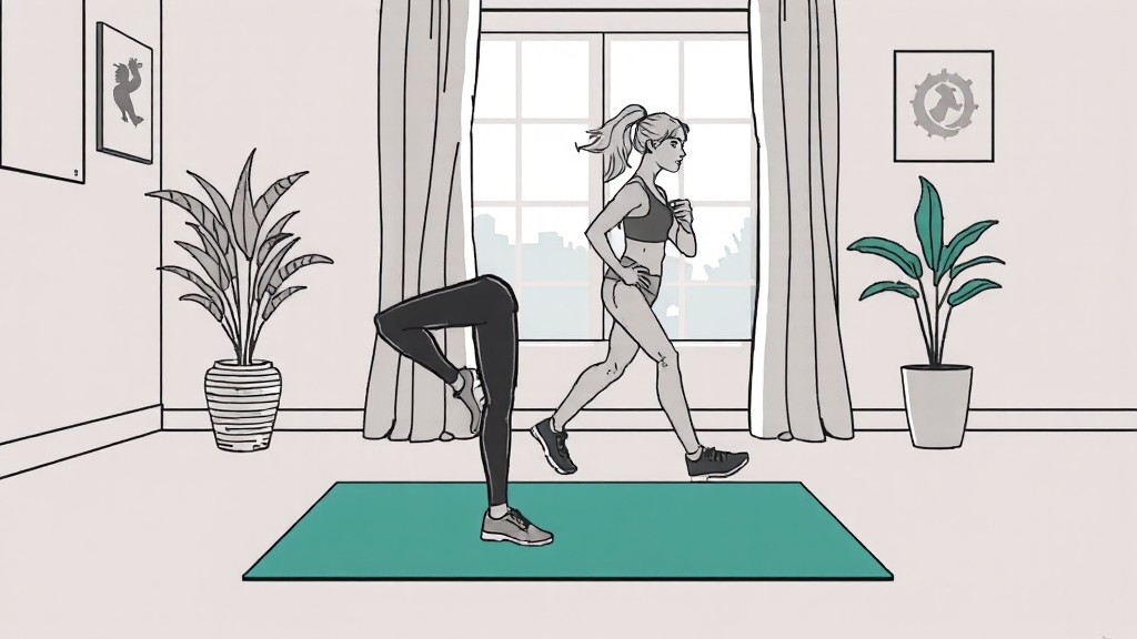 효과적인 운동 루틴 (illustration 스타일)