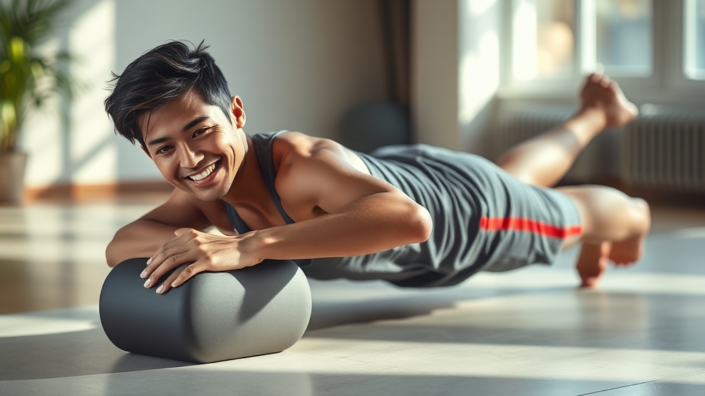 근육 이완과 유연성 증진 (realistic 스타일)