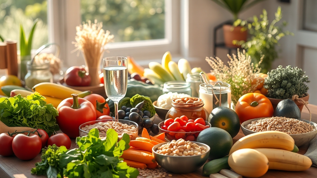 숙변 제거 식습관 개선 (realistic 스타일)