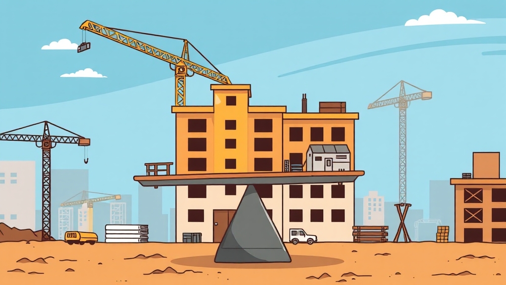 정부 정책, 건설 경기 '약'일까 '독'일까? (cartoon 스타일)