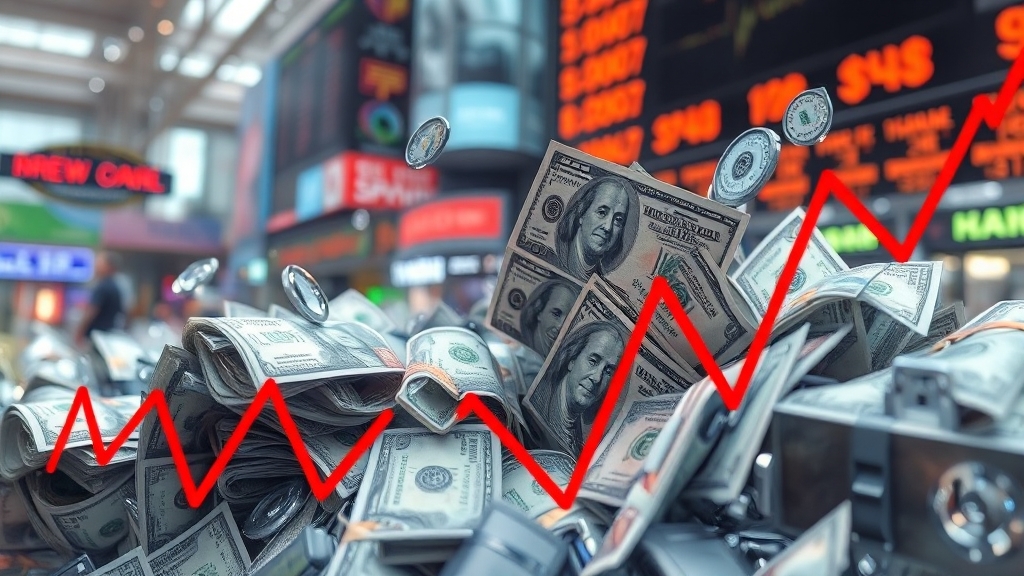 미국 금리 인상과 영향 (realistic 스타일)