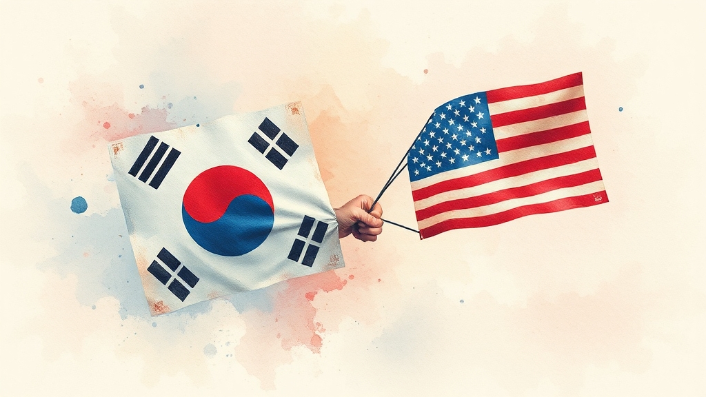 주요 쟁점: 투자 수정안 & 통화 스와프 (watercolor 스타일)