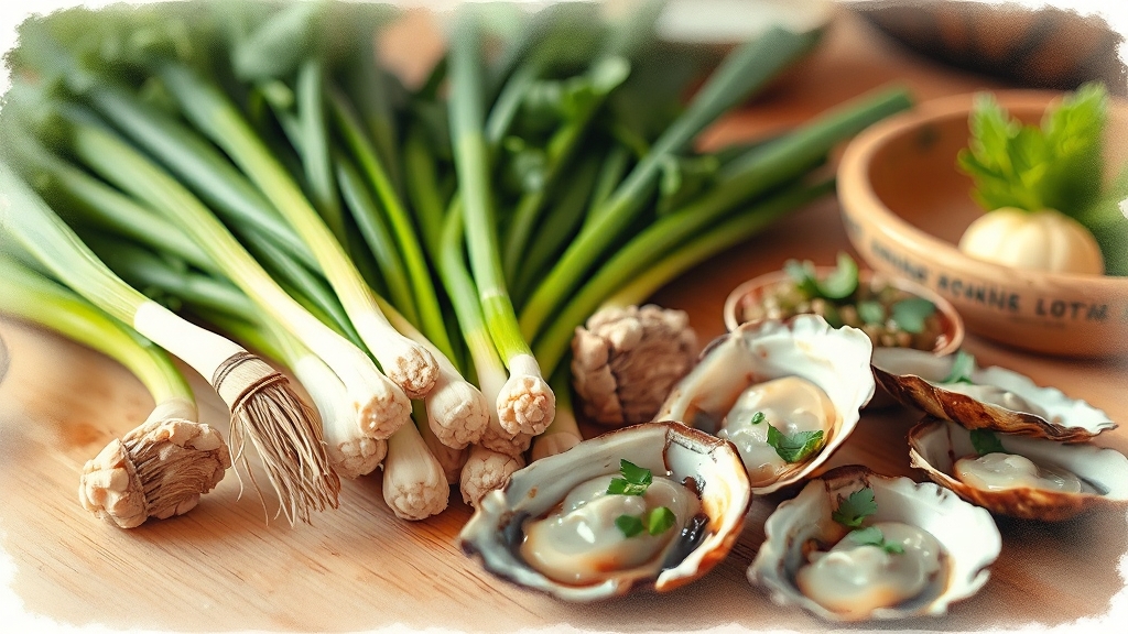 쪽파, 팔방미인 영양 성분 (watercolor 스타일)