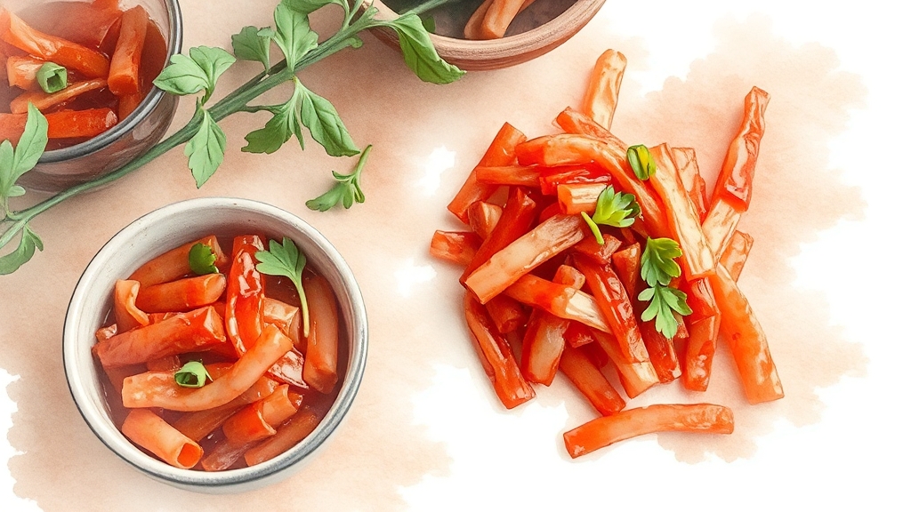 쪽파와 찰떡궁합 음식들 (watercolor 스타일)