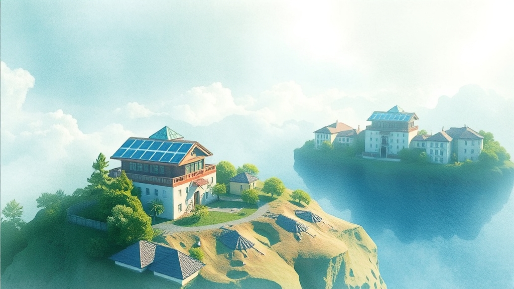 탄소중립, 녹색 건축, 제로에너지란? (watercolor 스타일)