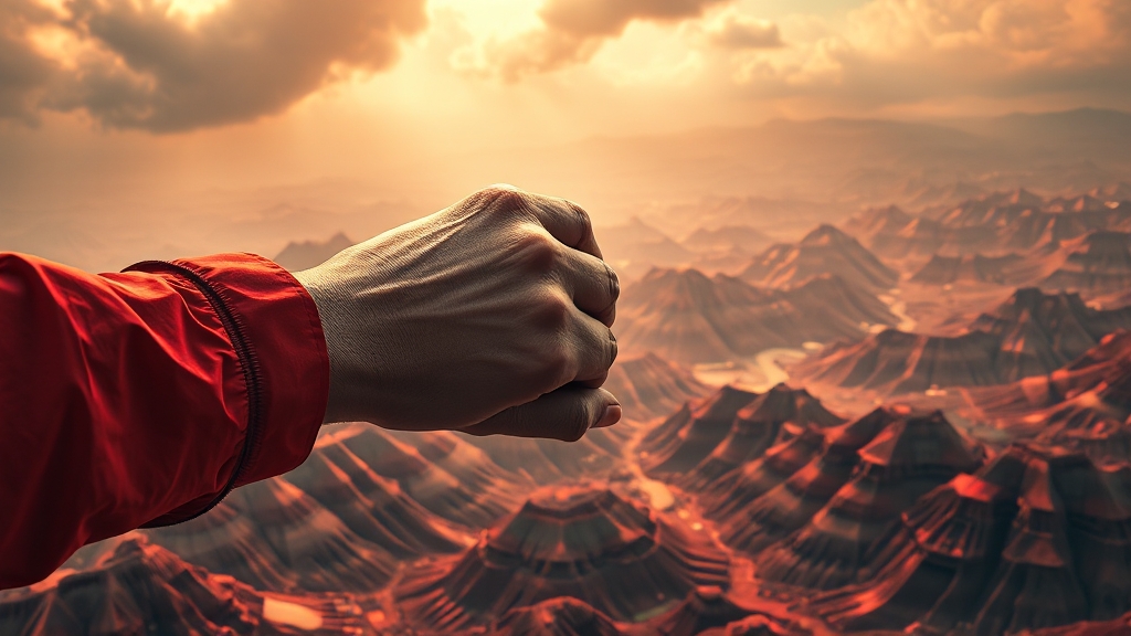 중국의 희토류 장악 (realistic 스타일)