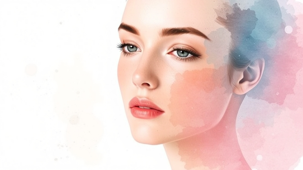 효과적인 스킨케어 루틴 (watercolor 스타일)
