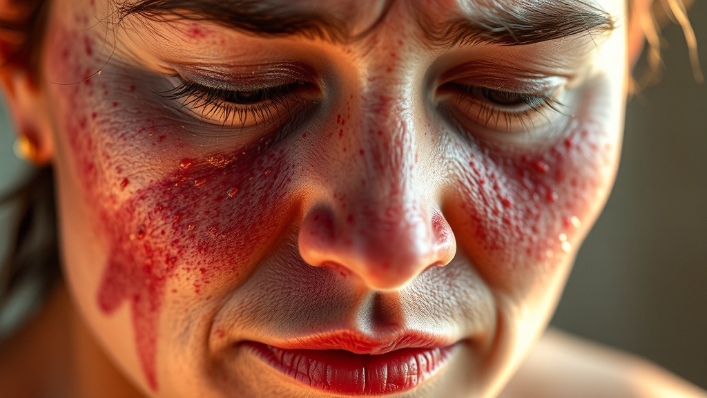 가려움증 유발 원인 분석 (realistic 스타일)