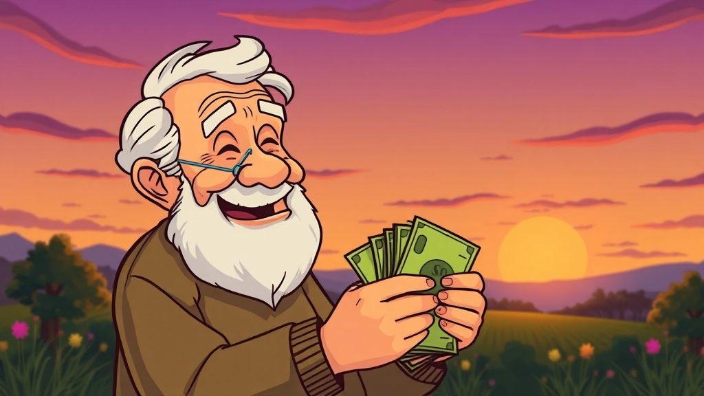 왜 60세 이상 돈 관리가 중요할까요? (cartoon 스타일)