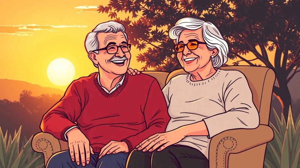 60대 맞춤 투자 전략: 안정적인 포트폴리오 구성 (illustration 스타일)