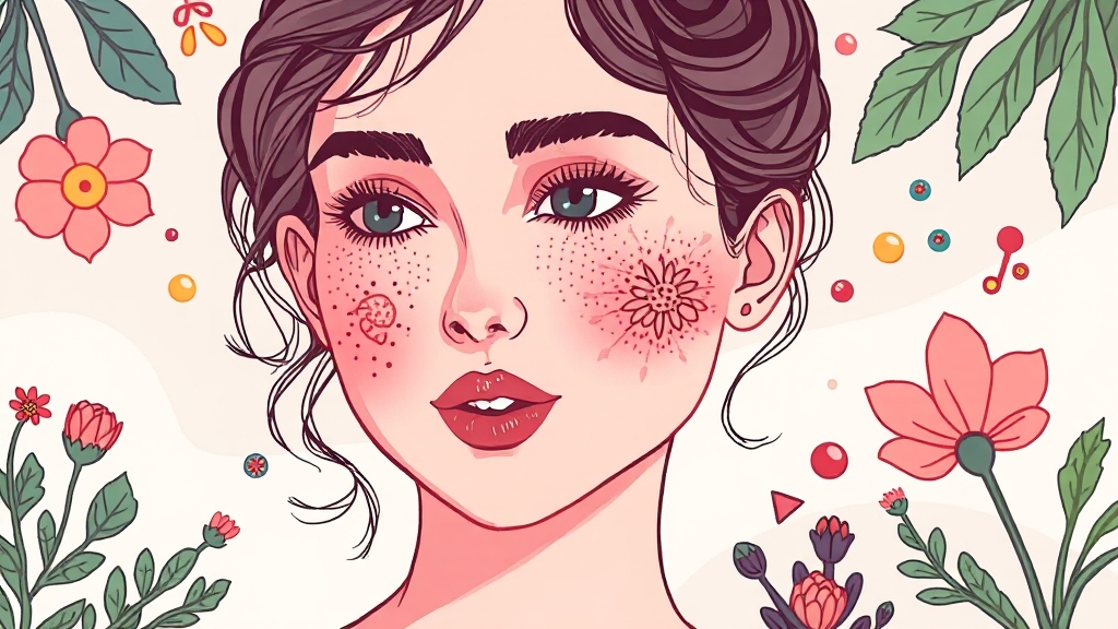 피부 마이크로바이옴의 역할과 기능 (illustration 스타일)