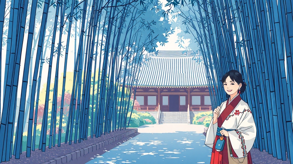 죽녹원 입장료 및 관람 정보 (illustration 스타일)