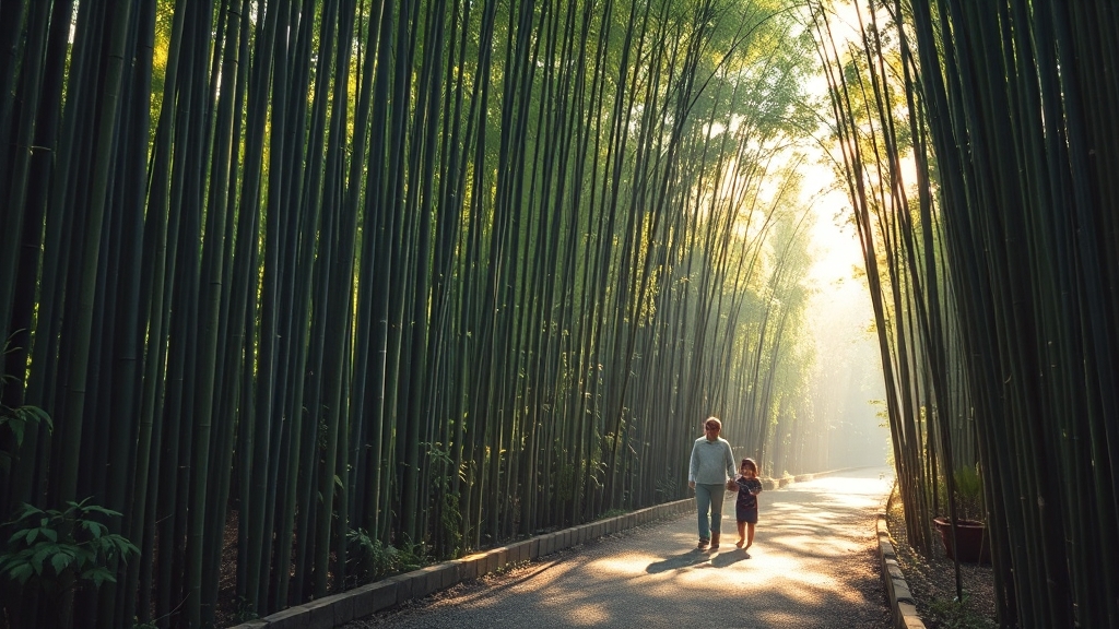 죽녹원 주요 코스 및 추천 동선 (realistic 스타일)