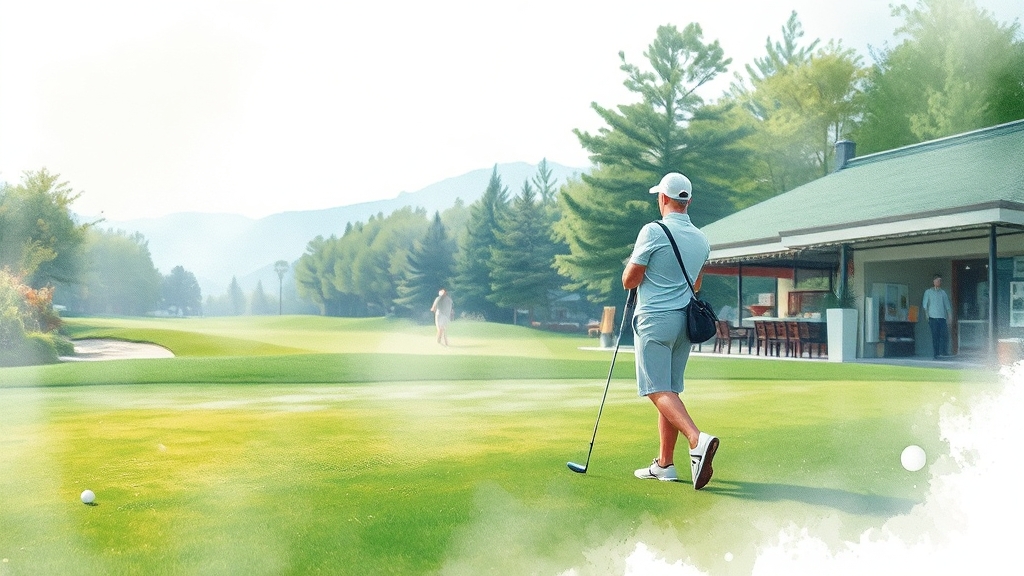 지역별 추천 골프 코스 & 상품 비교 (watercolor 스타일)