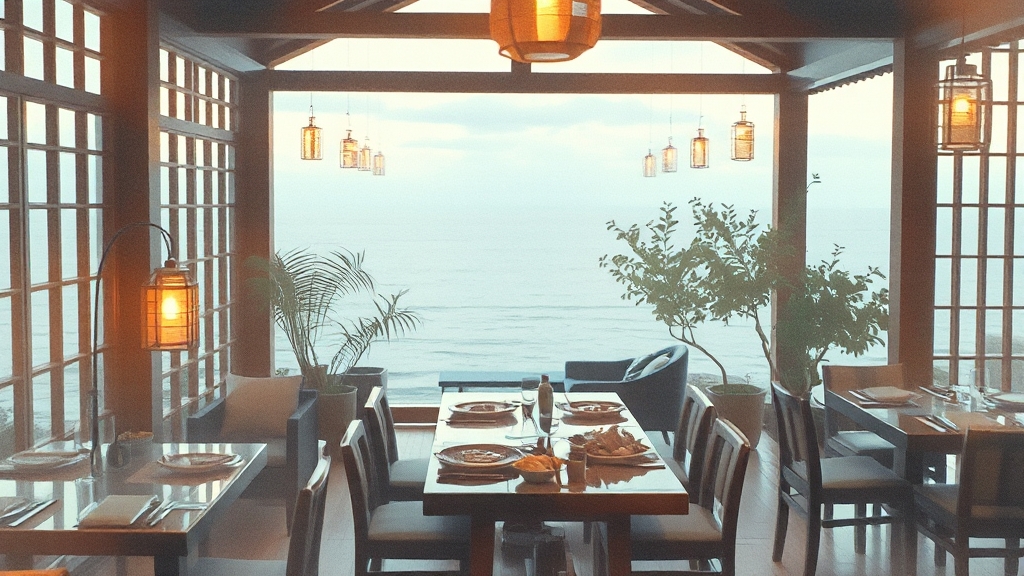 매장 분위기 및 이용 팁 (watercolor 스타일)