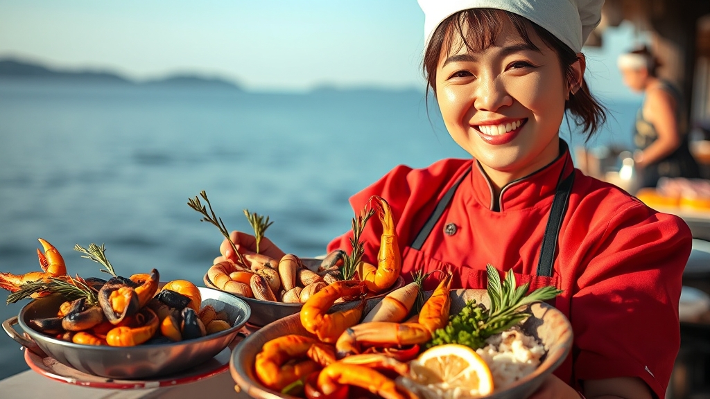 김미령 셰프와 바다술상 (realistic 스타일)