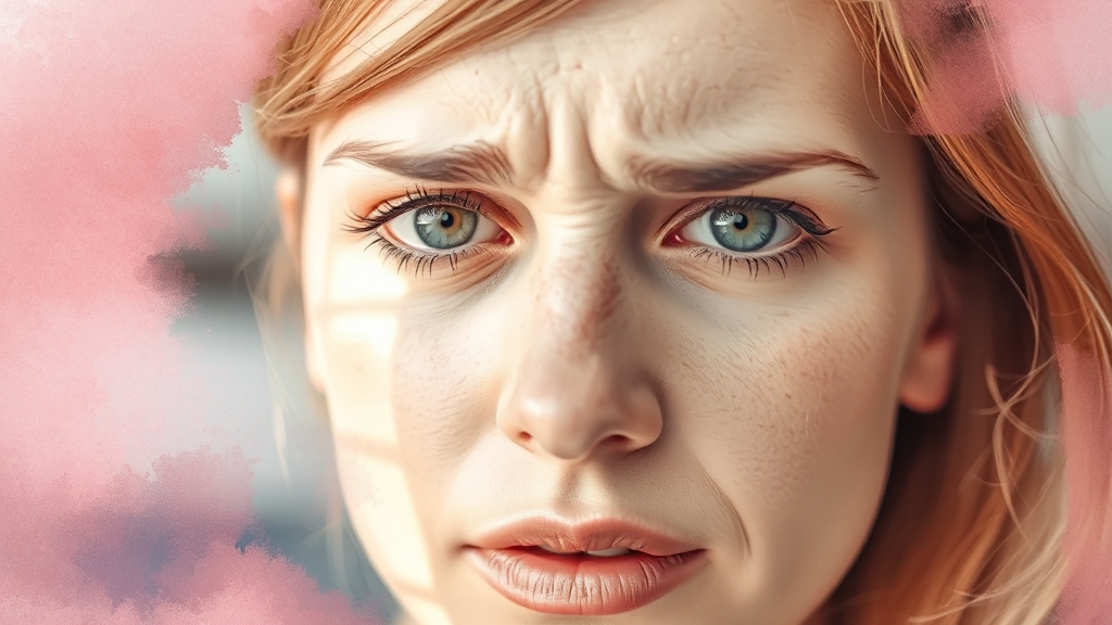 안검경련 증상 (watercolor 스타일)