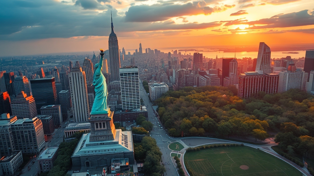 뉴욕 추천 코스: 7일간의 여정 (realistic 스타일)