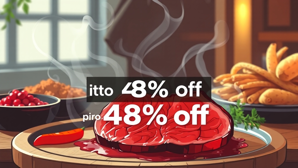 2025 한우 할인 품목 및 가격 정보 (illustration 스타일)