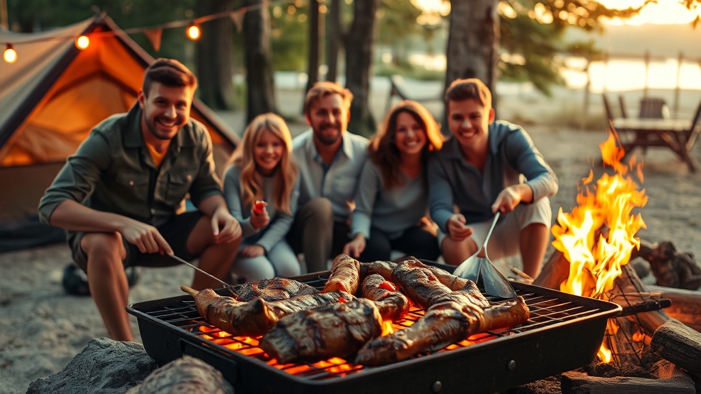 캠핑 활동, 뭘 할까? (realistic 스타일)