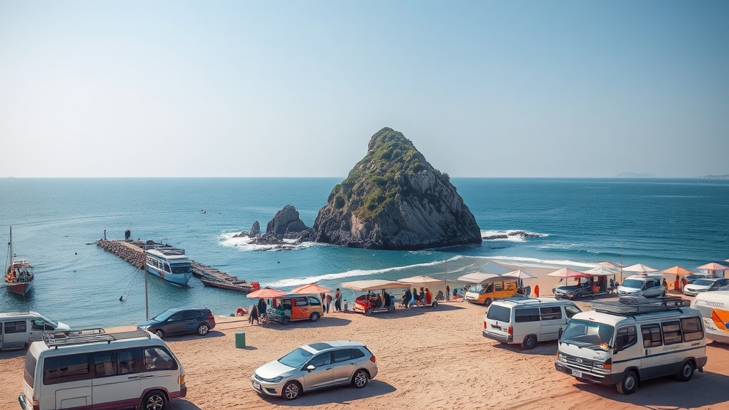 주변 관광 명소, 어디 갈까? (realistic 스타일)